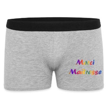MAÎTRESSE. MERCI. MERCI MAÎTRESSE - Boxer Homme - gris chiné - Devant
