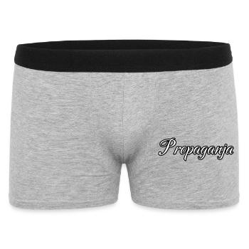 propaganja - Männer Boxer Shorts - Grau meliert - Vorne