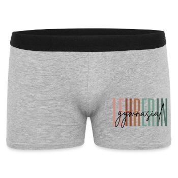 Lehrerin Gymnasium Gymnasiallehrerin Geschenk - Männer Boxer Shorts - Grau meliert - Vorne
