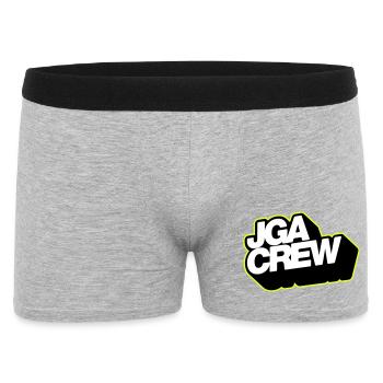 JGA-Crew 3D-Typo 3C - Männer Boxer Shorts - Grau meliert - Vorne