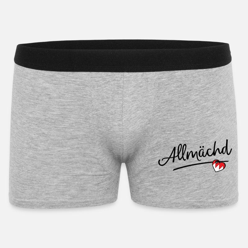Allmächd - Männer Boxer Shorts - Grau meliert