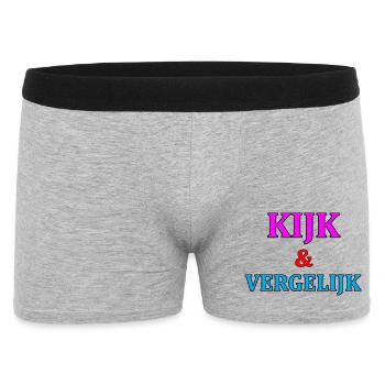 Look & Compare Motivation Imprimer - Boxer Homme - gris chiné - Devant