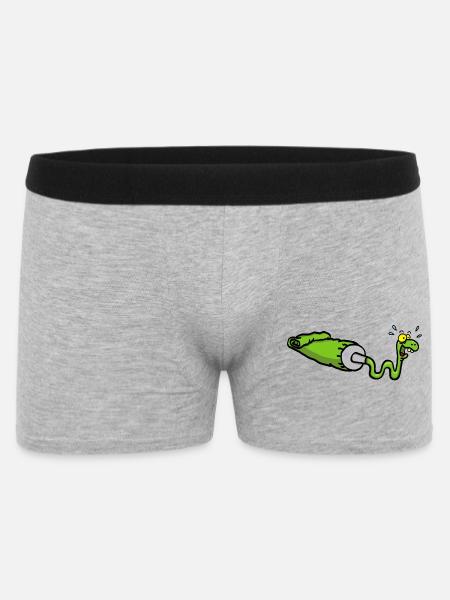 Green snake and gouache tube - Men's Boxer Shorts - heather grey