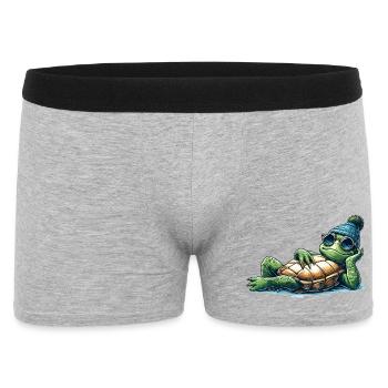 Chill Toad Turtle Cool Chill Gift - Men's Boxer Shorts - heather grey - Front