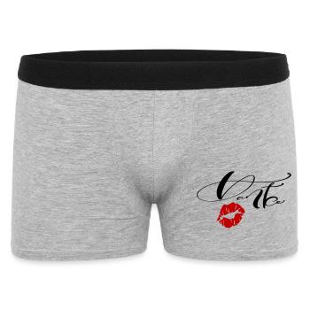Danke  - Männer Boxer Shorts - Grau meliert - Vorne