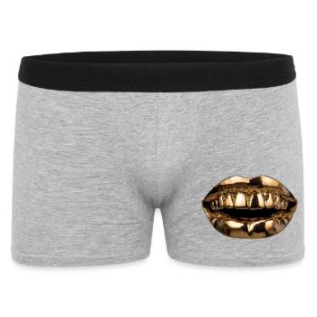 Lèvres dorées grillées - Boxer Homme - gris chiné - Devant