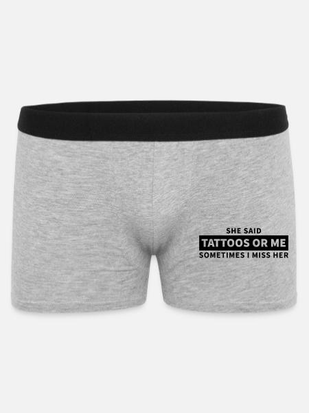 Tattoos or me - Men's Boxer Shorts - heather grey