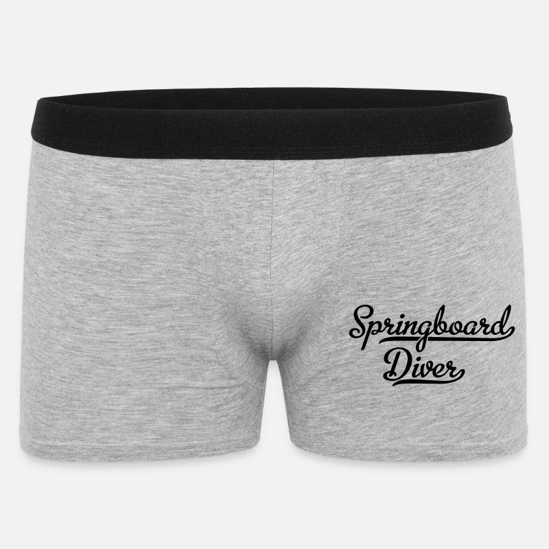 Wasserspringer - Männer Boxer Shorts - Grau meliert