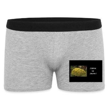 Streetwear j'aime le jaune - Boxer Homme - gris chiné - Devant