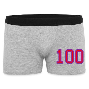 100. 100 YEARS. 100th ANNIVERSARY. BIRTHDAY 100 - Men's Boxer Shorts - heather grey - Front