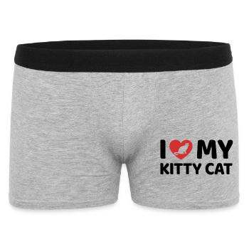 I Love my Kitty Cat - Men's Boxer Shorts - heather grey - Front