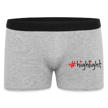 highlight - Männer Boxer Shorts - Grau meliert - Vorne