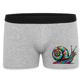 Snail - Men's Boxer Shorts - heather grey - Front