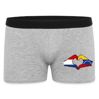 Drapeau Hollande Venezuela mains forme de coeur - Boxer Homme - gris chiné - Devant