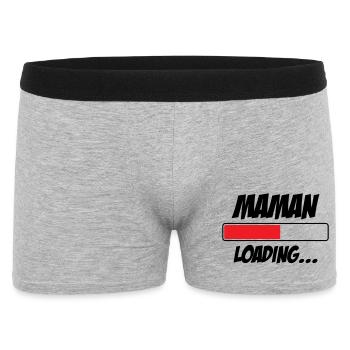 Maman loading... Please Wait - Future Mère - Boxer Homme - gris chiné - Devant