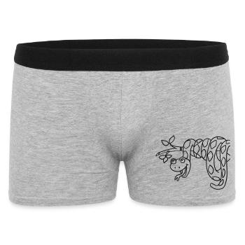 Snake Kawaii coloring page hand-illustrated - Men's Boxer Shorts - heather grey - Front