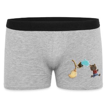 Der Zauberlehrling als Werwolf - Männer Boxer Shorts - Grau meliert - Vorne