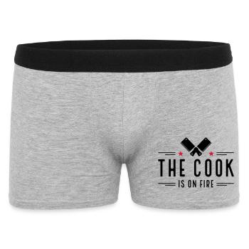 Lustige Geschenke für Männer die gern kochen - Männer Boxer Shorts - Grau meliert - Vorne