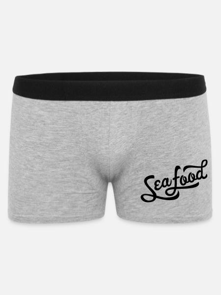 Seafood - Männer Boxer Shorts - Grau meliert