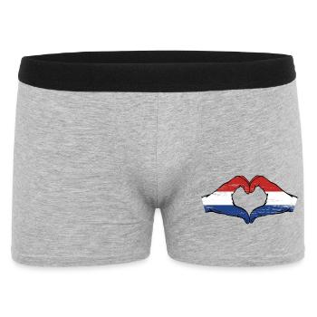 Holland flag hands heart shape used - Men's Boxer Shorts - heather grey - Front