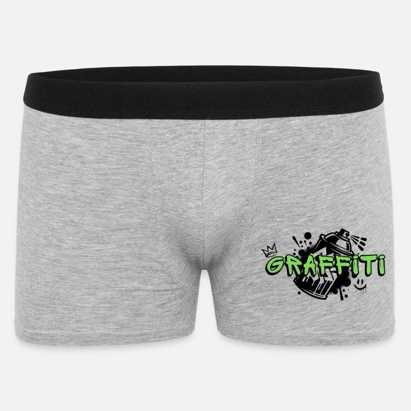 Graffiti - Boxer Shorts til mænd - grå meleret