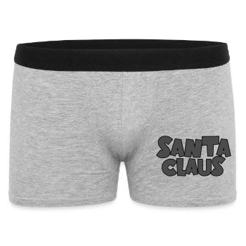 Santa Claus Weihnachten - Männer Boxer Shorts - Grau meliert - Vorne