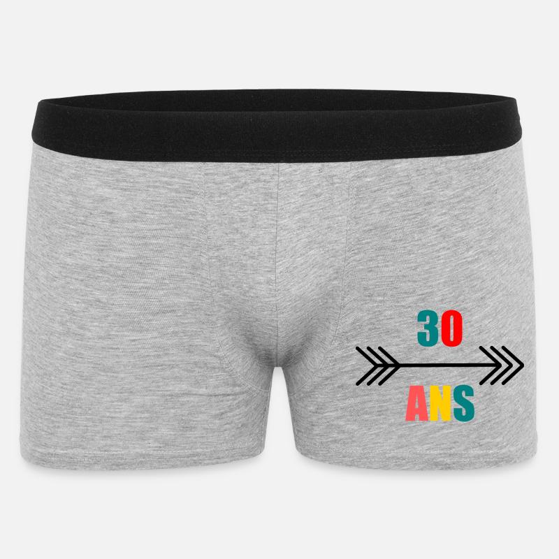 30. 30 ÅR. 30 ÅRS JUBILÆUM. 30 ÅRS JUBILÆUM. - Boxer Shorts til mænd - grå meleret