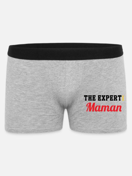 Maman l'experte - Boxer Homme - gris chiné