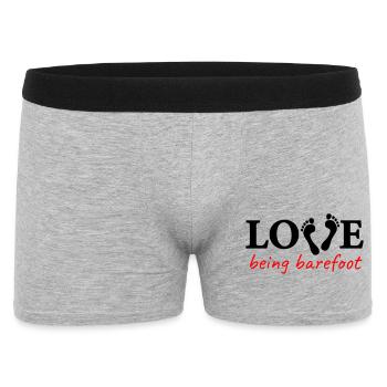 l’amour d’être pieds nus Version 2 - l’amour d’être pieds nus - Boxer Homme - gris chiné - Devant