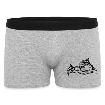 Les dauphins noirs - Boxer Homme - gris chiné - Devant
