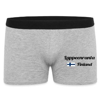 Lappeenranta, Finnland - Stilvolle Drucke - Männer Boxer Shorts - Grau meliert - Vorne