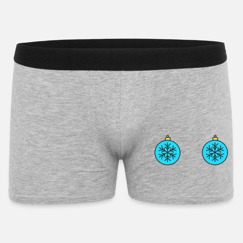 Weihnachtskugeln - Männer Boxer Shorts - Grau meliert