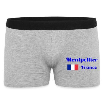 Montpellier, France- Stylish prints - Men's Boxer Shorts - heather grey - Front