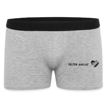 selten radlos fahrrad spruch geschenk reifenspur - Männer Boxer Shorts - Grau meliert - Vorne