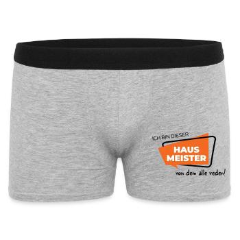 Hausmeister - Männer Boxer Shorts - Grau meliert - Vorne