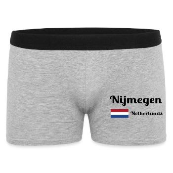 Nimègue, Pays-Bas - Imprimés élégants - Boxer Homme - gris chiné - Devant