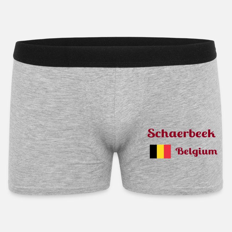 Schaerbeek Belgio - Stampe alla moda - Boxer da uomo - grigio melange