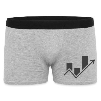 Börse - Aktienverlauf - Männer Boxer Shorts - Grau meliert - Vorne