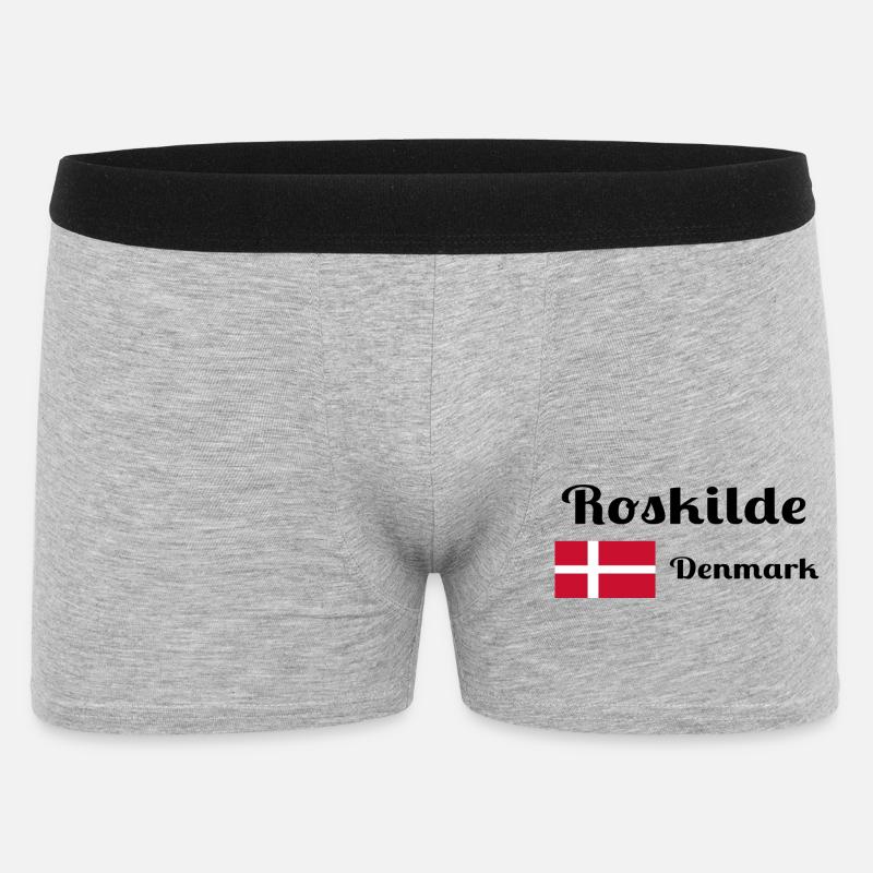 Roskilde Dänemark - Stylische Drucke - Männer Boxer Shorts - Grau meliert
