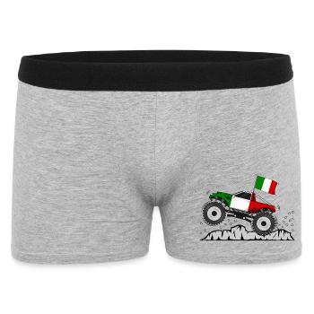 Italy Flag Monster Truck - Men's Boxer Shorts - heather grey - Front