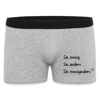 Sei einziganders - Männer Boxer Shorts - Grau meliert - Vorne