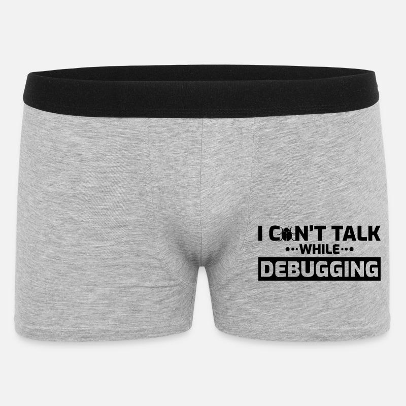 I can't speak while debugging - Men's Boxer Shorts - heather grey