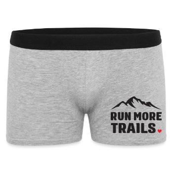 Run More Trails - Men's Boxer Shorts - heather grey - Front