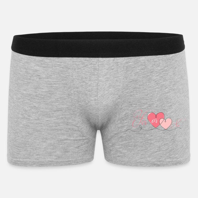 JA ODER NEIN - Männer Boxer Shorts - Grau meliert