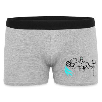 Alpha Aquarius Deluxe - Männer Boxer Shorts - Grau meliert - Vorne