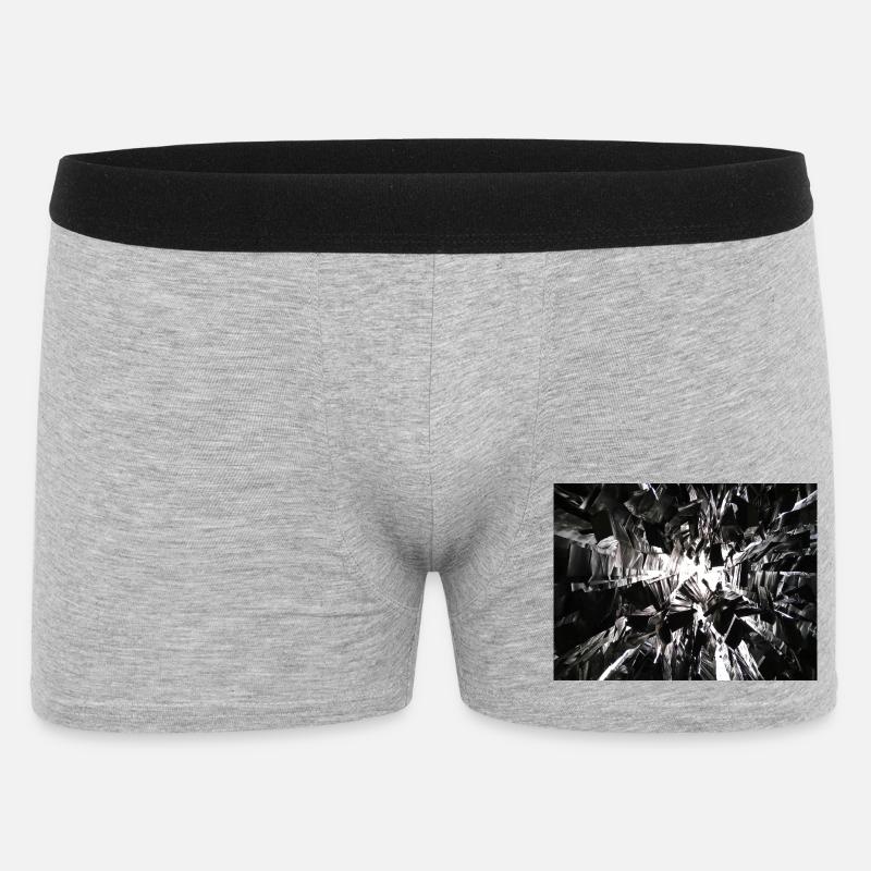 art is fact - Männer Boxer Shorts - Grau meliert