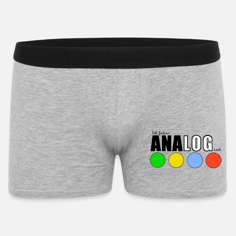 ANALOGisch - Männer Boxer Shorts - Grau meliert