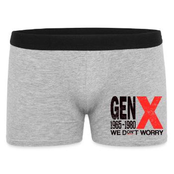 Generation X – Old School & Proud - Men's Boxer Shorts - heather grey - Front