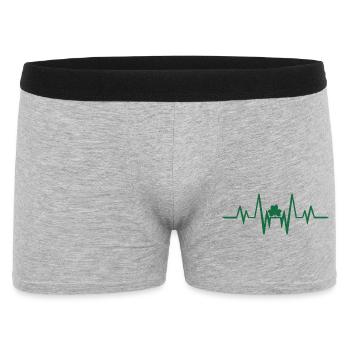 Heartbeat with shamrock - Men's Boxer Shorts - heather grey - Front