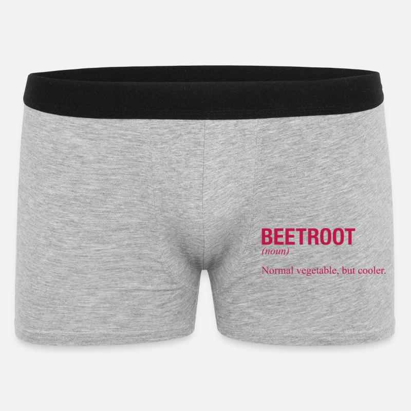 BEETROOT Rote Bete - Männer Boxer Shorts - Grau meliert